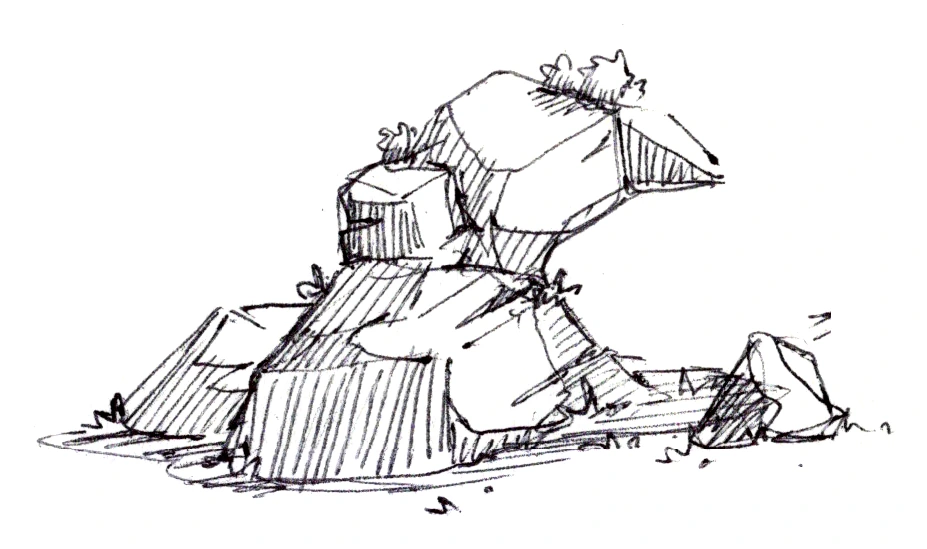 Boulder mound