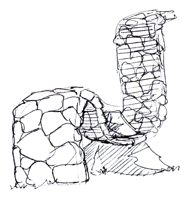 Dry stone wall