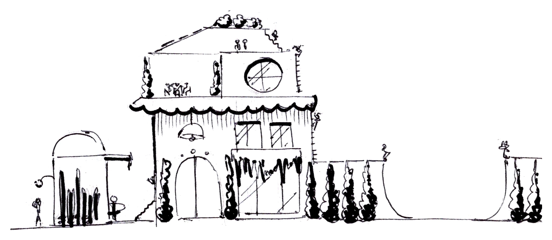 Garden facade