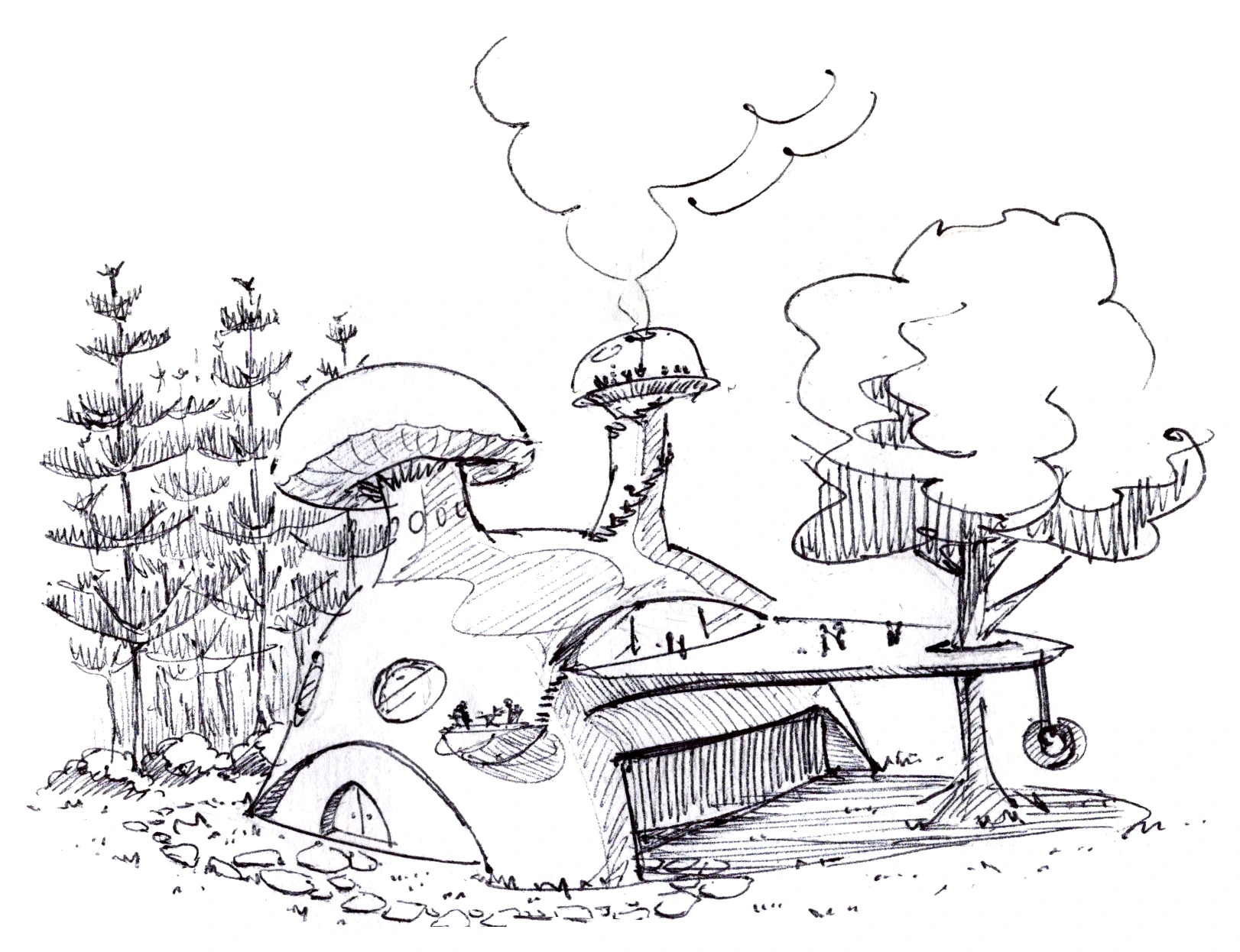 Mushroom house