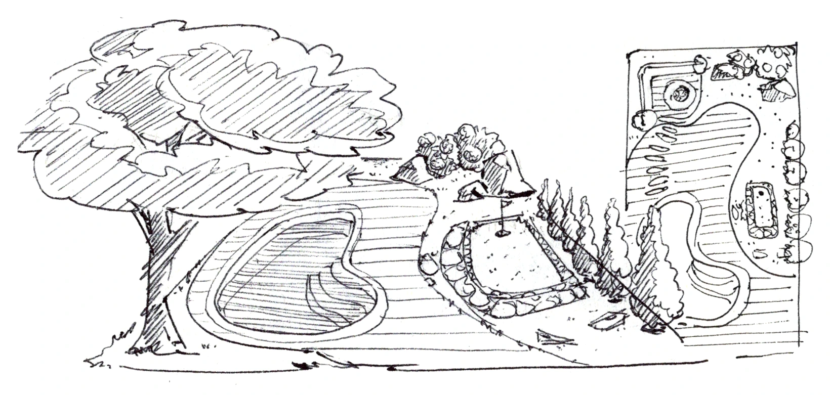 Pool garden plan