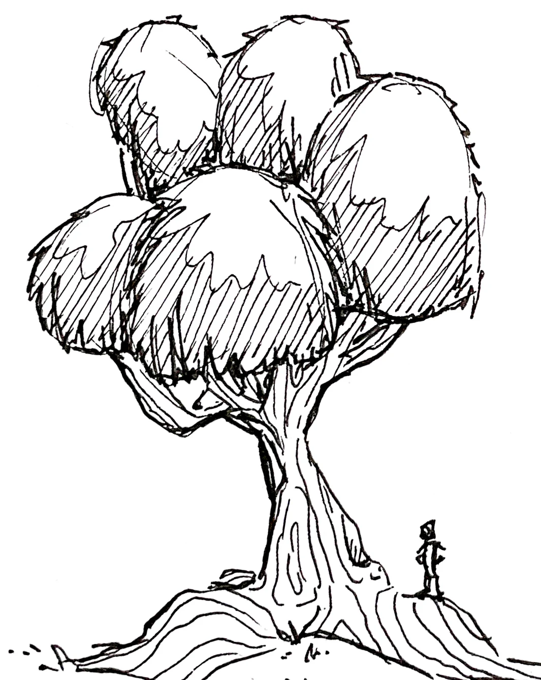 Big tree with figure study