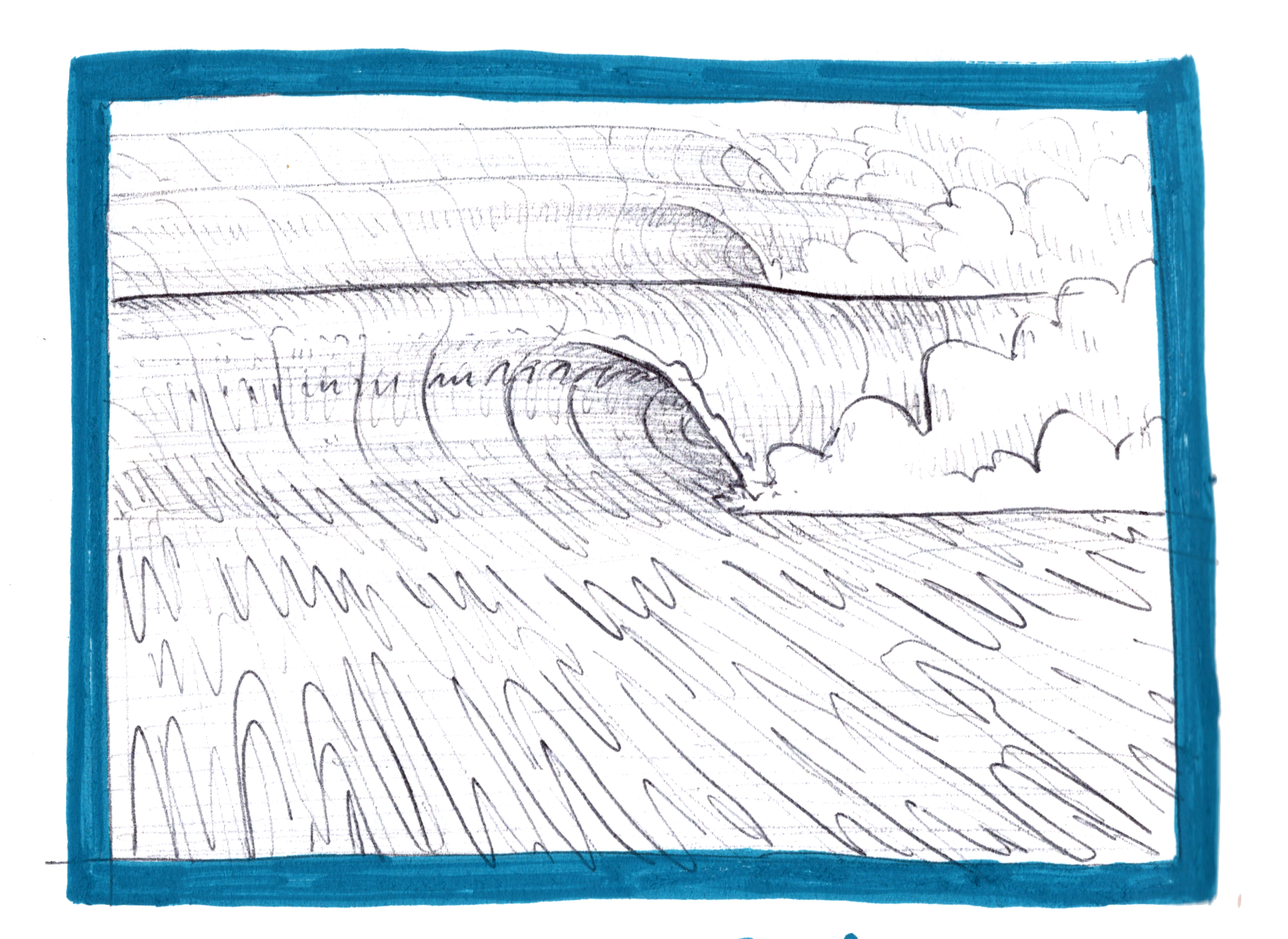 Wave blue frame