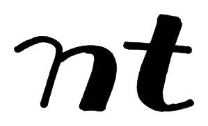 Noboa Torres logo sketch: NT monogram sketch