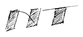 Noboa Torres logo sketch: bold NT logo study