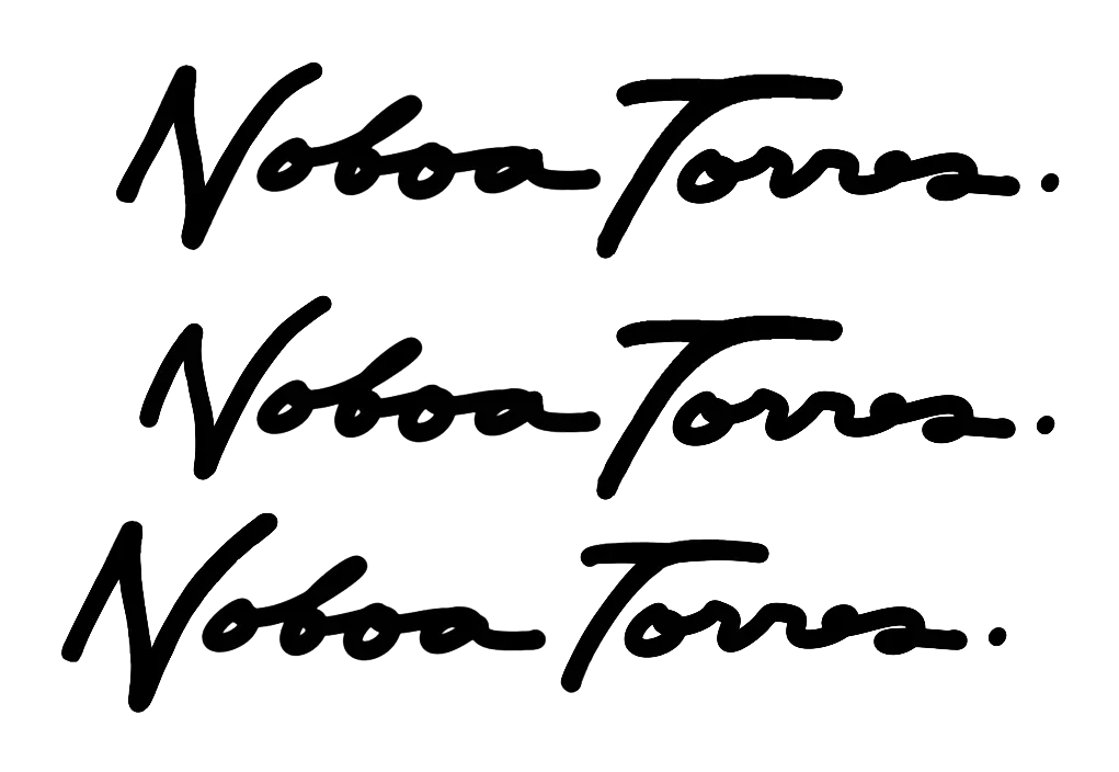 Noboa Torres logo sketch: Noboa Torres signature study