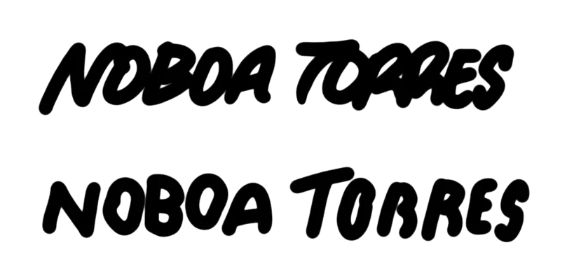 Noboa Torres logo sketch: Noboa Torres signature study