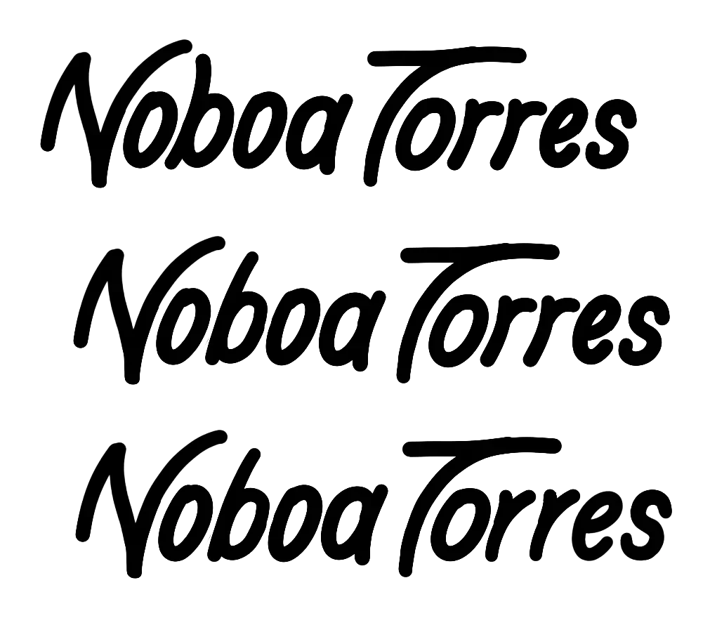 Noboa Torres logo sketch: Noboa Torres signature study