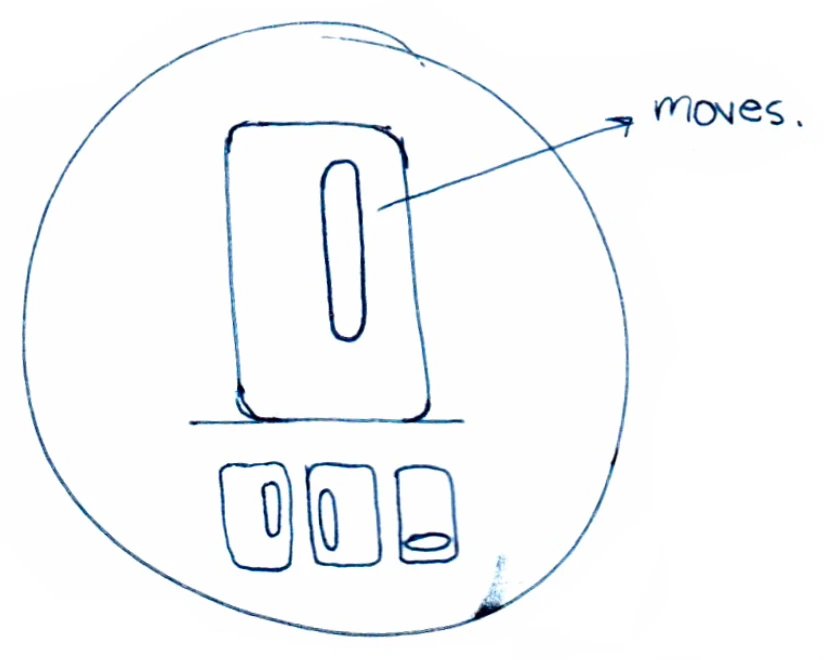 Rogue logo sketch: rounded O glyph in a circle