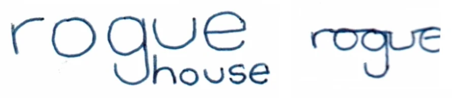 Rogue logo sketch: small rogue house pair