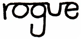 Rogue logo sketch: heavy bold rogue
